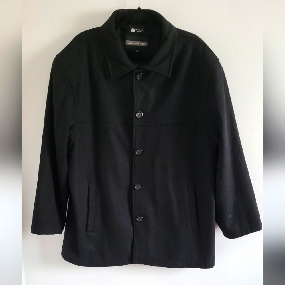 Cigliano Studio - Woolmark blend Overcoat Peacoat - Formal winter coat Mens XL